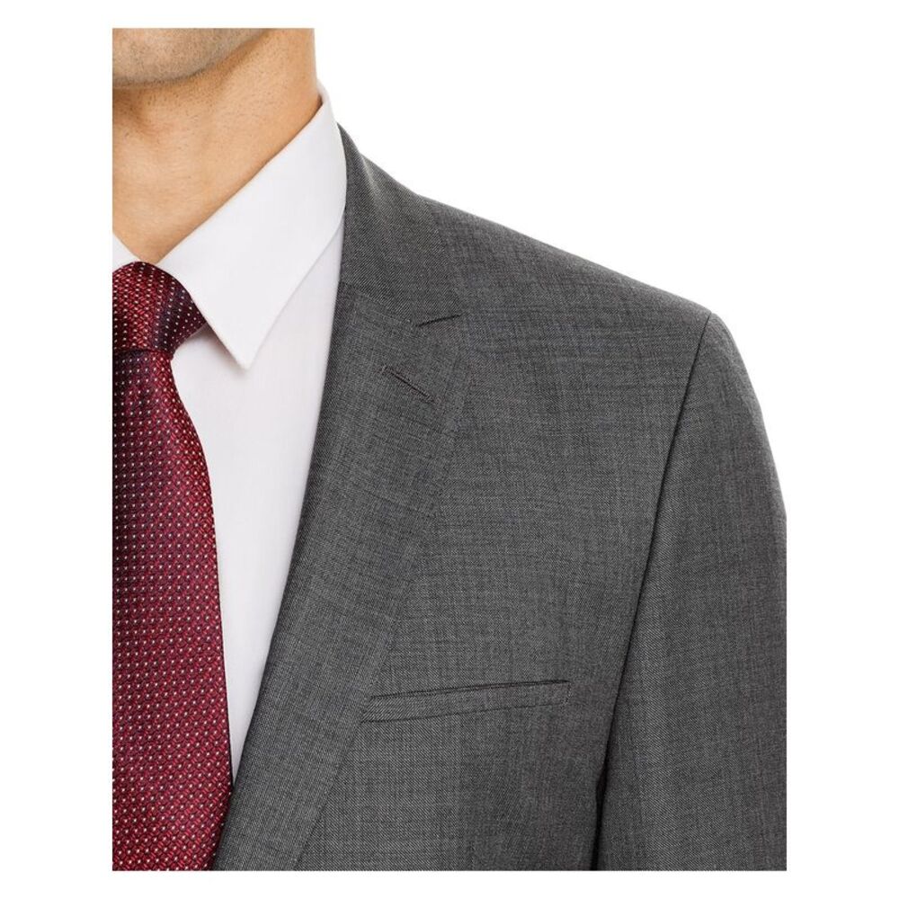 HUGO BOSS Mens Arti Sharkskin Gray Extra Slim Fit Suit Separate Blazer 48R - Picture 3 of 3
